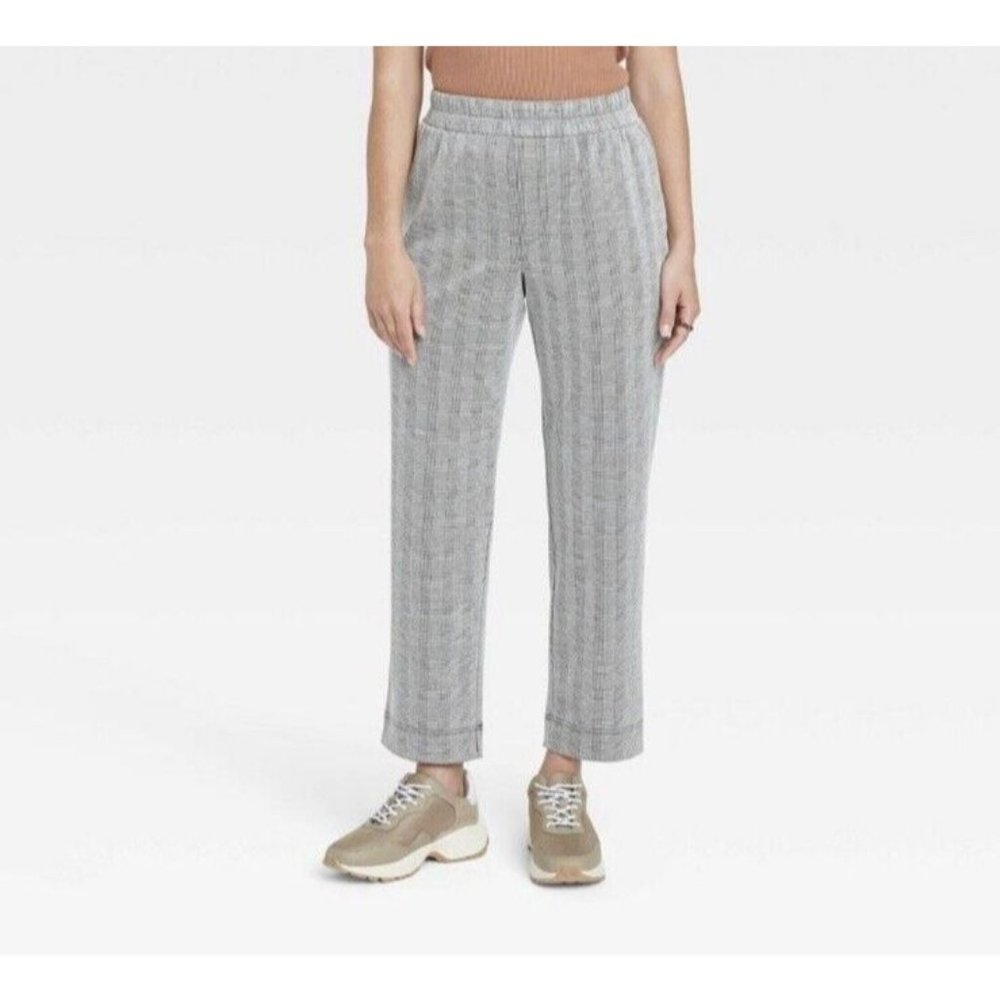 A New Day Womens High Rise Slim Straight Ankle Pull One Pants Comfy Stretchy